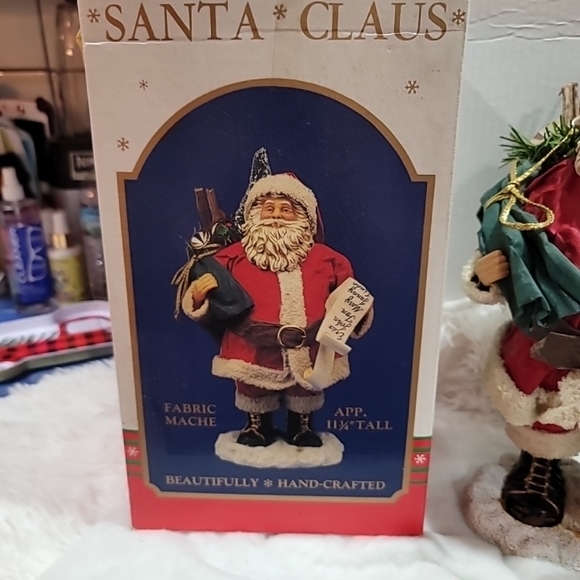 VTG Kurt S. Adler Santa's World Fabric Mache 12" Centerpiece Figurine in OG Box - Picture 2 of 16